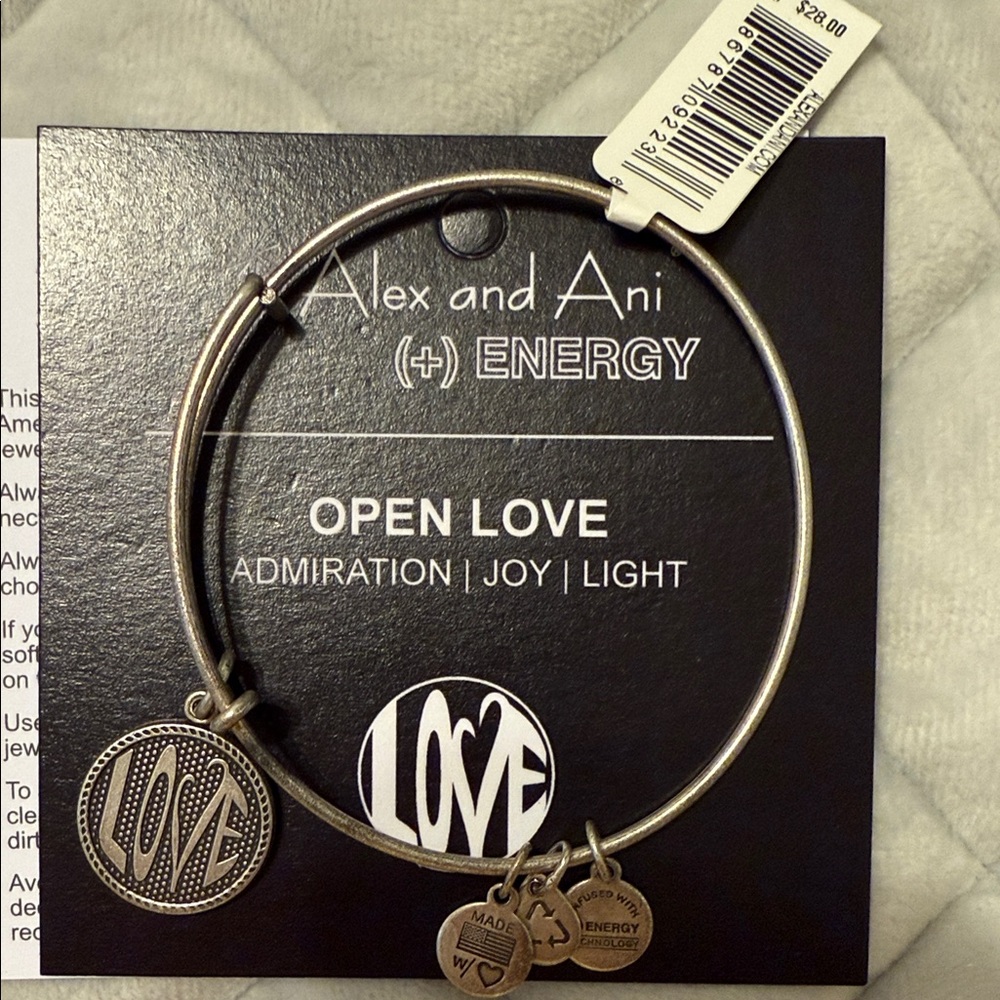 Alex and Ani Silver Open Love Bracelet